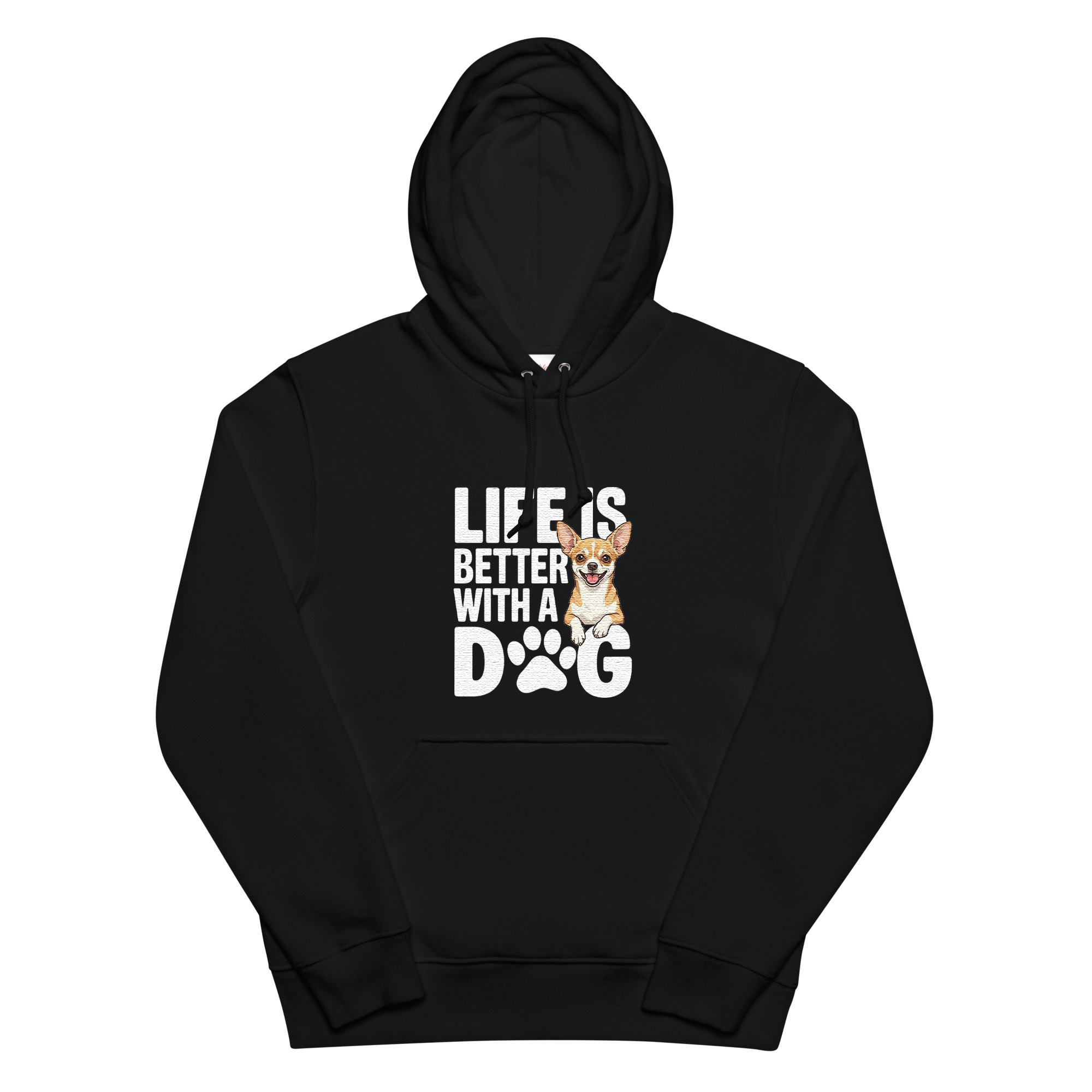 犬 パーカー 犬イラスト いぬ かわいい チワワ Life is better with a Chiwawa